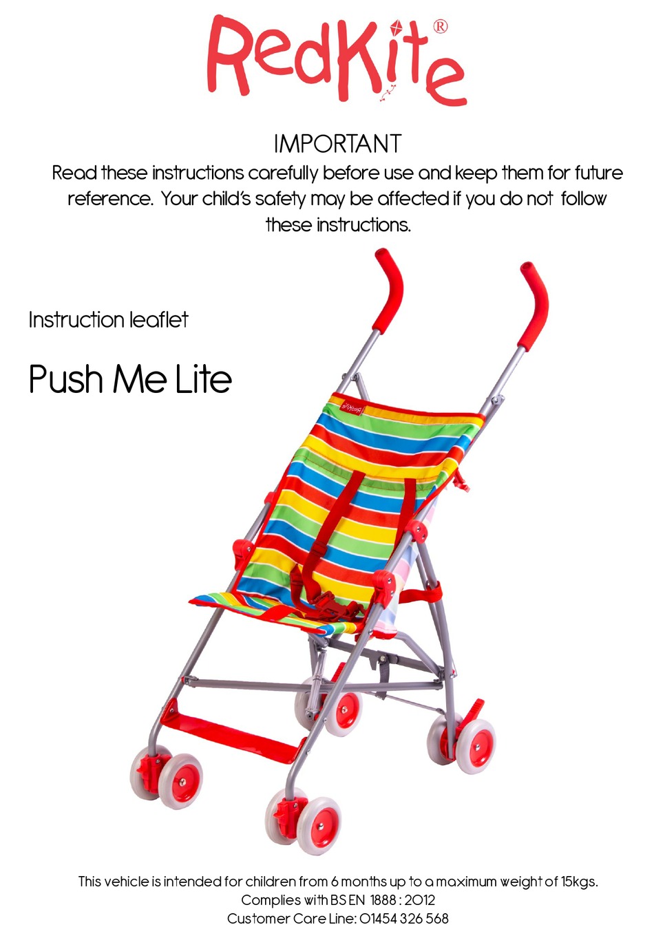 Red kite baby push me lite summer stripe pushchair online