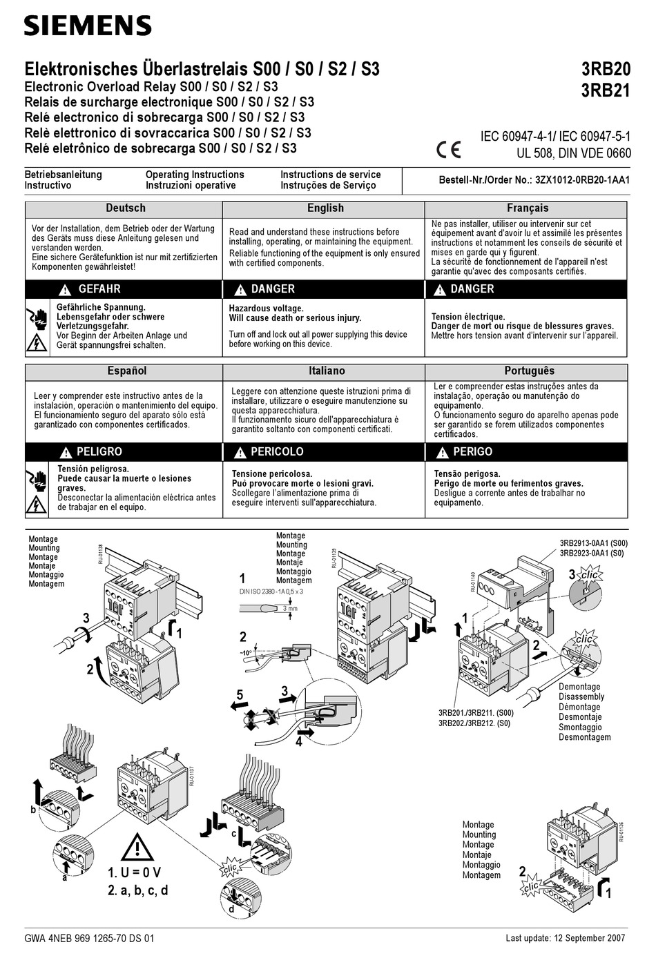 SIEMENS 3RB20 SERIES OPERATING INSTRUCTIONS Pdf Download | ManualsLib