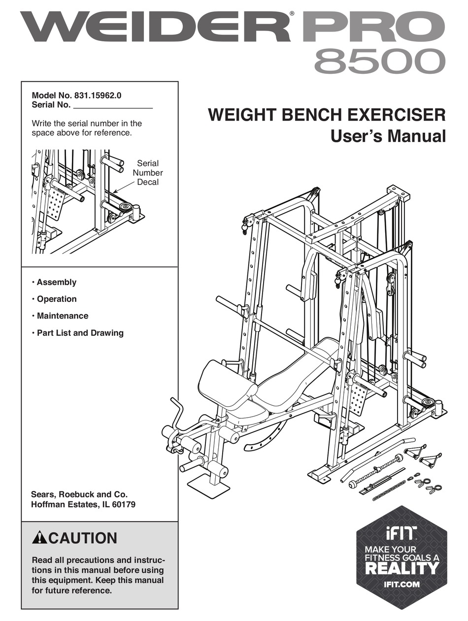 IFIT WEIDER PRO 8500 USER MANUAL Pdf Download | ManualsLib