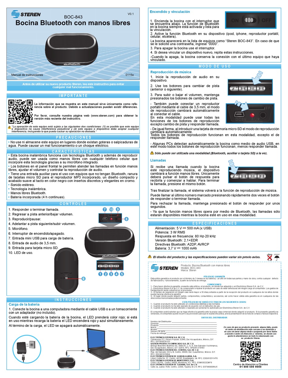 STEREN BOC 843 INSTRUCTION MANUAL Pdf Download ManualsLib