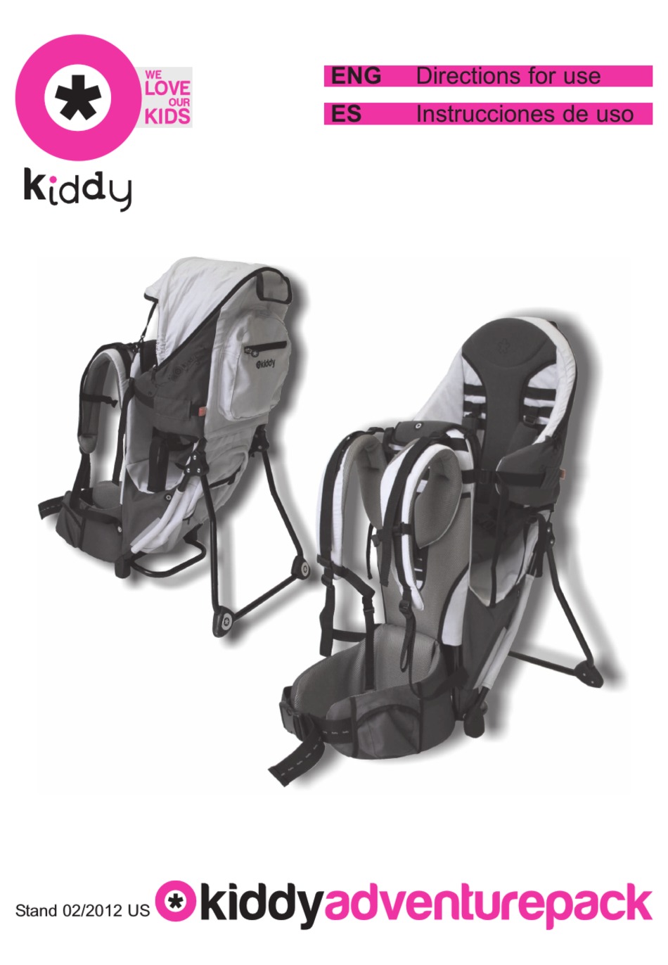 KIDDY ADVENTUREPACK DIRECTIONS FOR USE MANUAL Pdf Download | ManualsLib