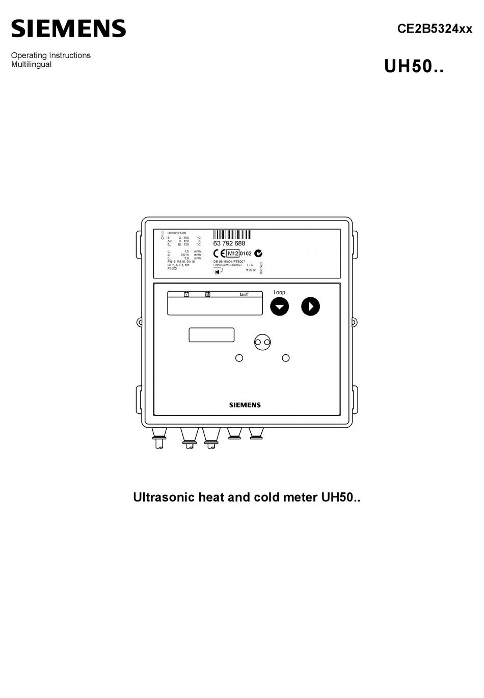 SIEMENS ULTRAHEAT T550 SERIES OPERATING INSTRUCTIONS MANUAL Pdf ...