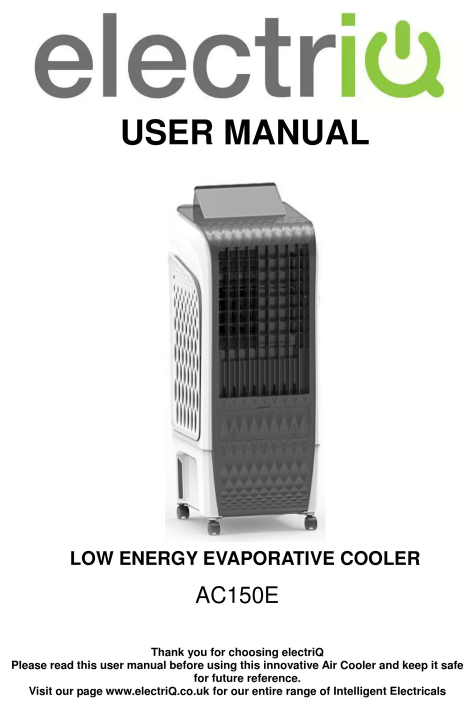 electriq air cooler ac150e