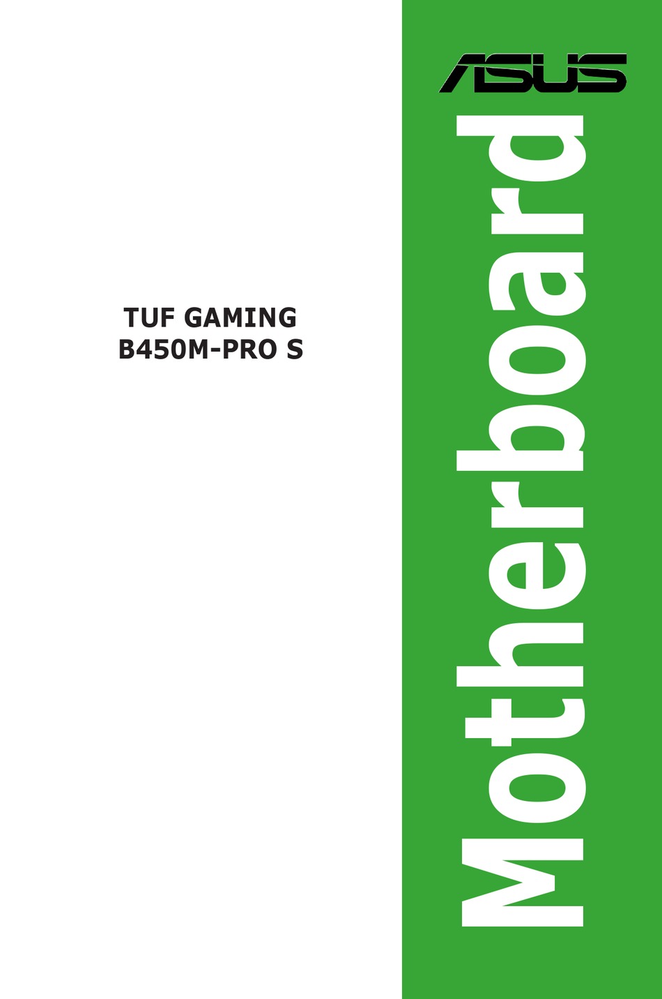 Asus Tuf Gaming B450m Pro S Instruction Manual Pdf Download Manualslib