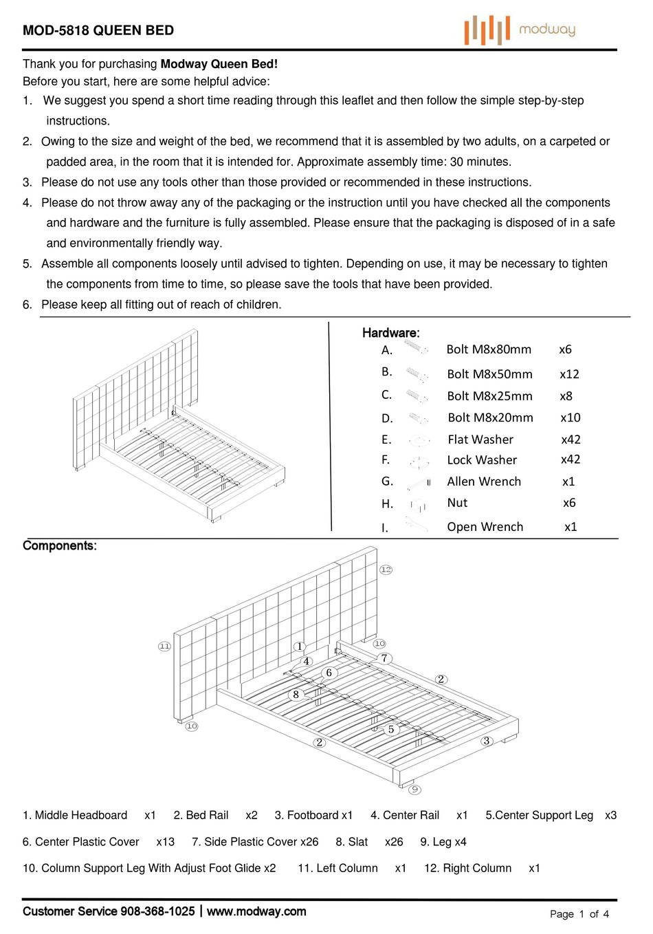MODWAY MOD5818 MANUAL Pdf Download ManualsLib
