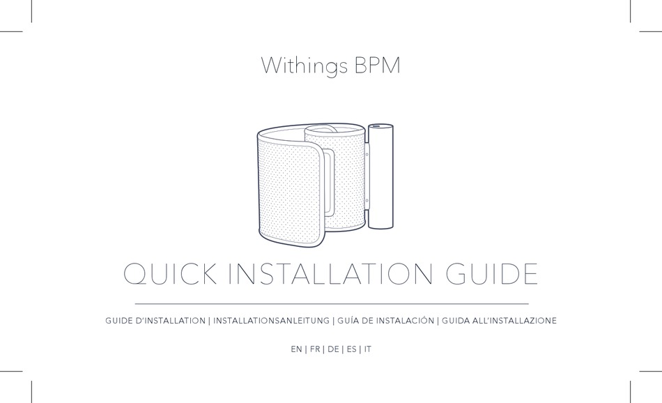 User manual Withings BPM Core (English - 64 pages)