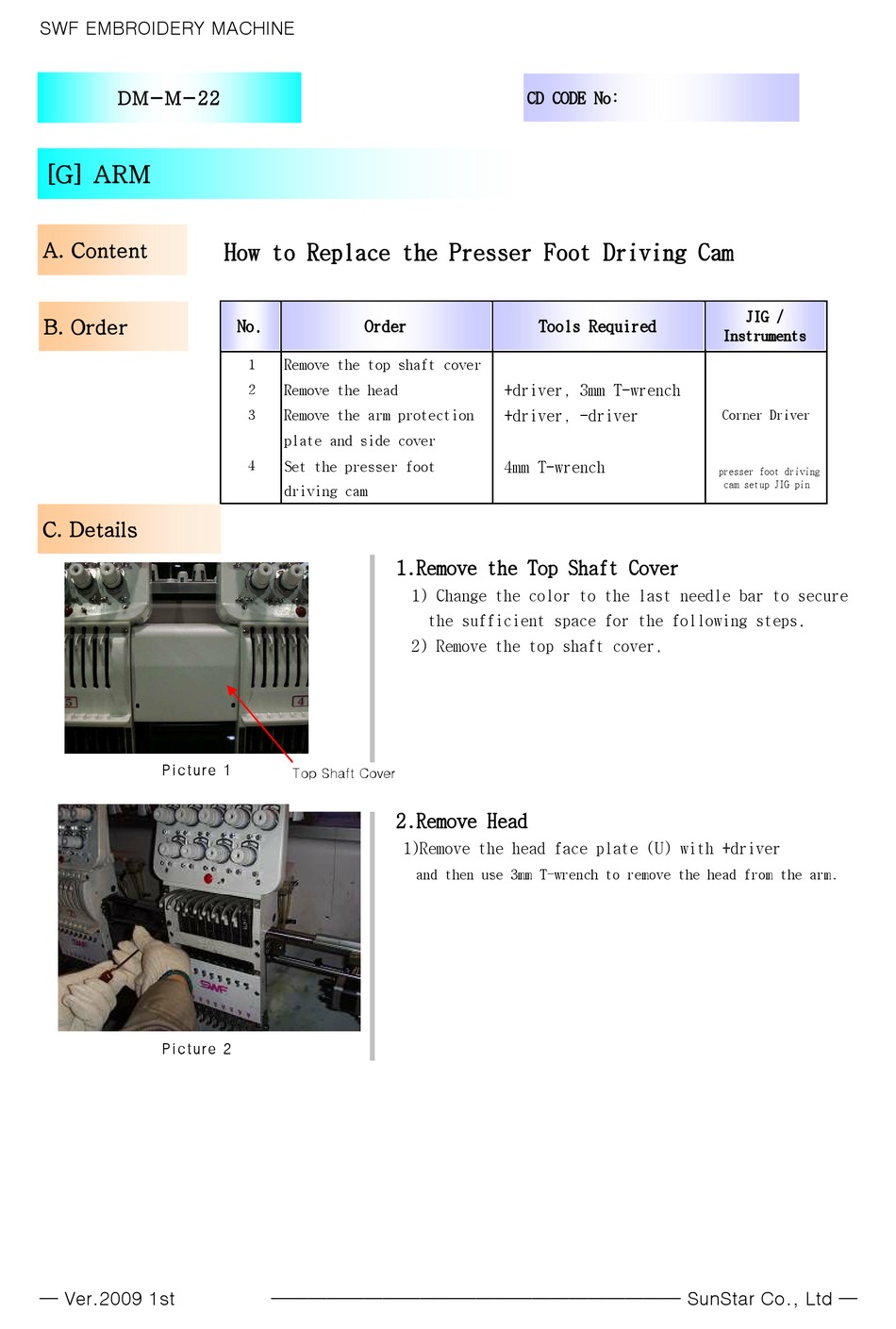 SUNSTAR SWF HOW TO REPLACE Pdf Download | ManualsLib