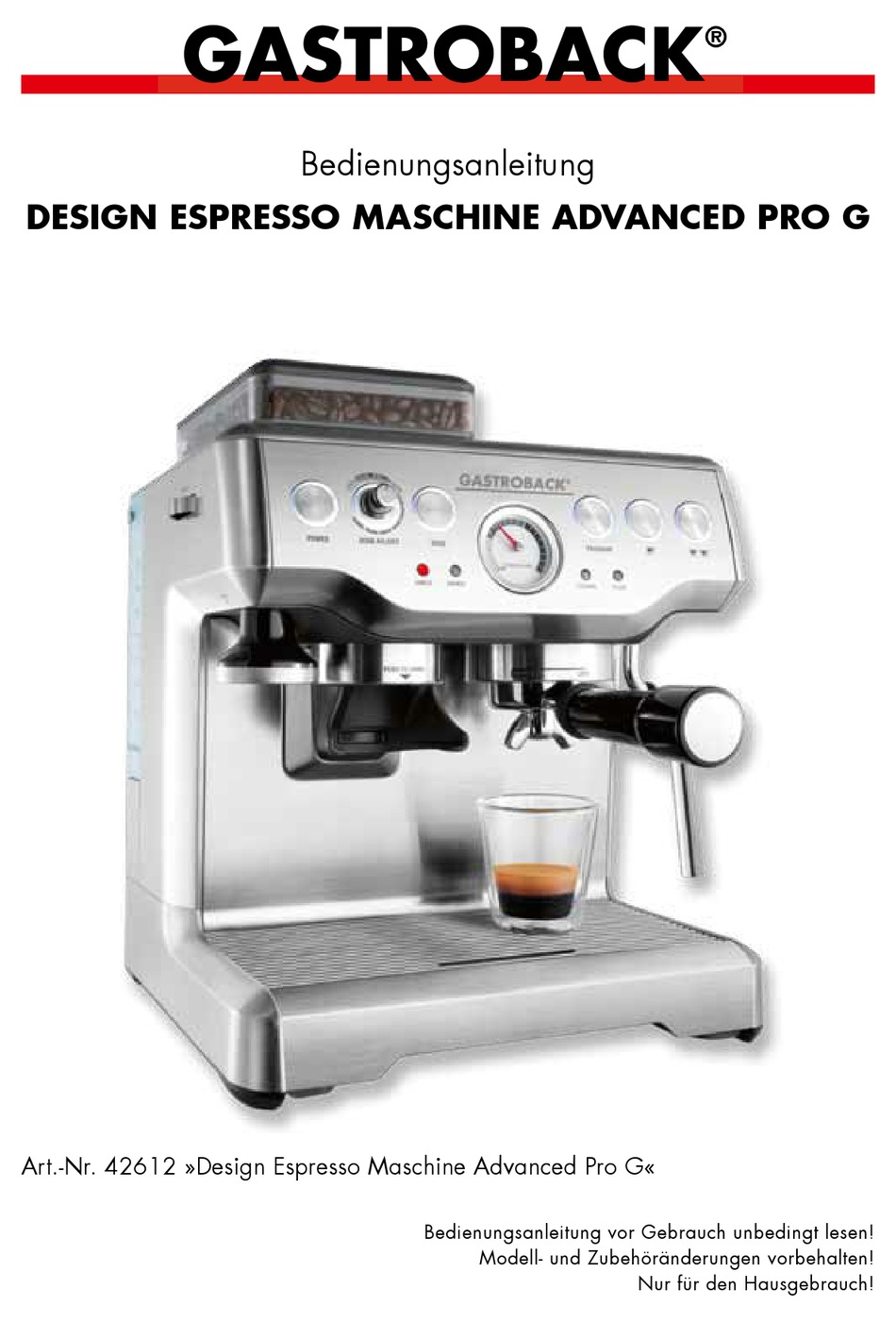 Gastroback Design Espresso Maschine 