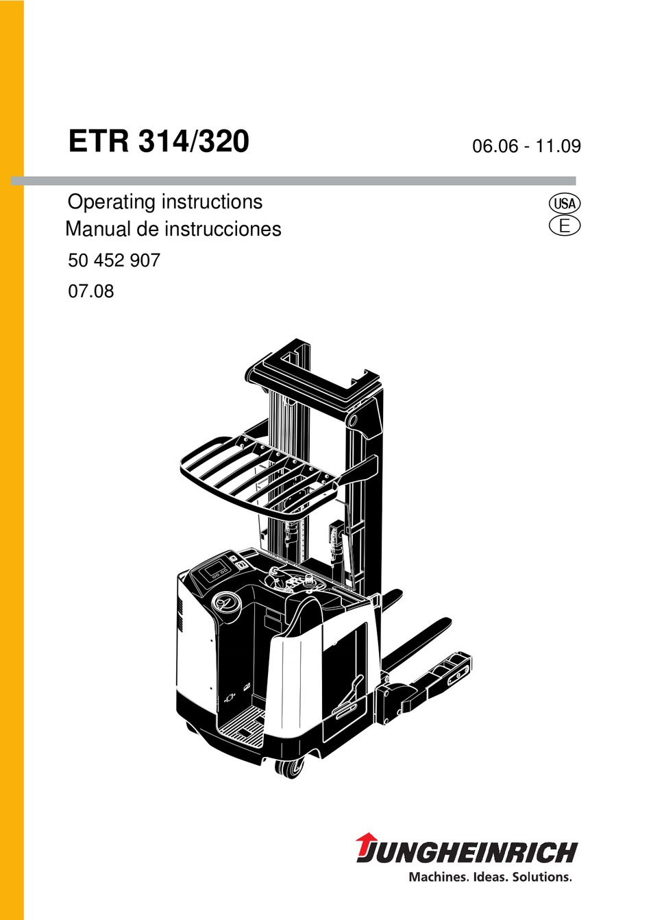 JUNGHEINRICH ETR 314 OPERATING INSTRUCTIONS MANUAL Pdf Download