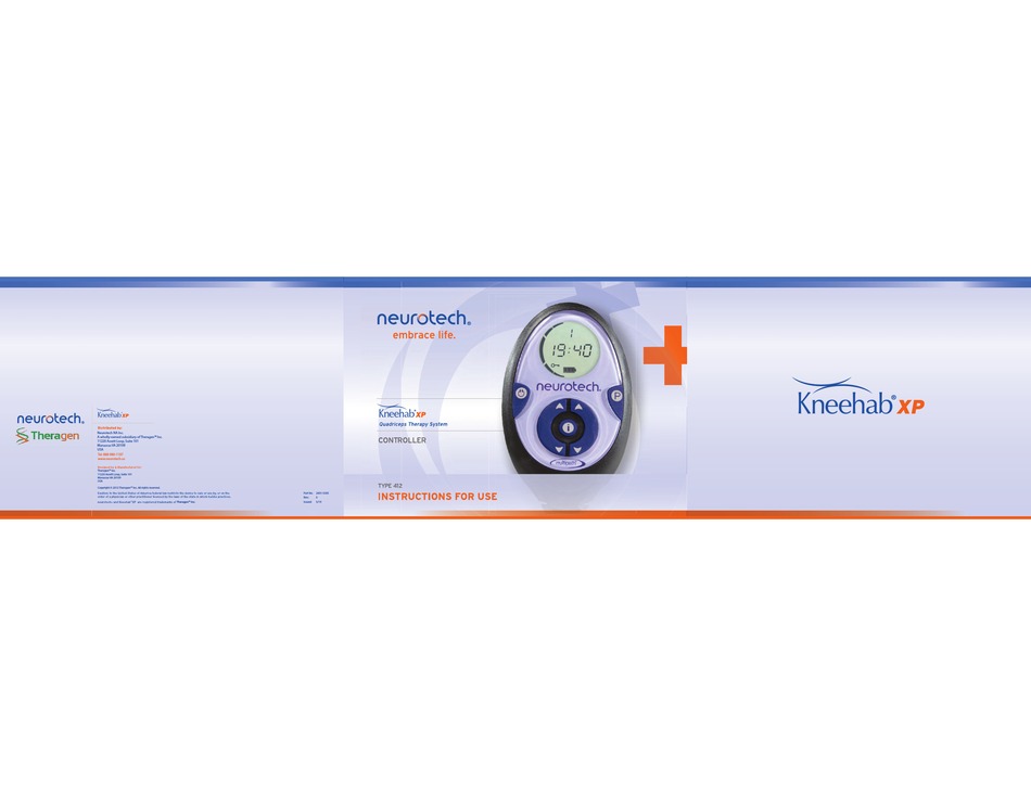 NEUROTECH KNEEHAB XP INSTRUCTIONS FOR USE MANUAL Pdf Download ManualsLib