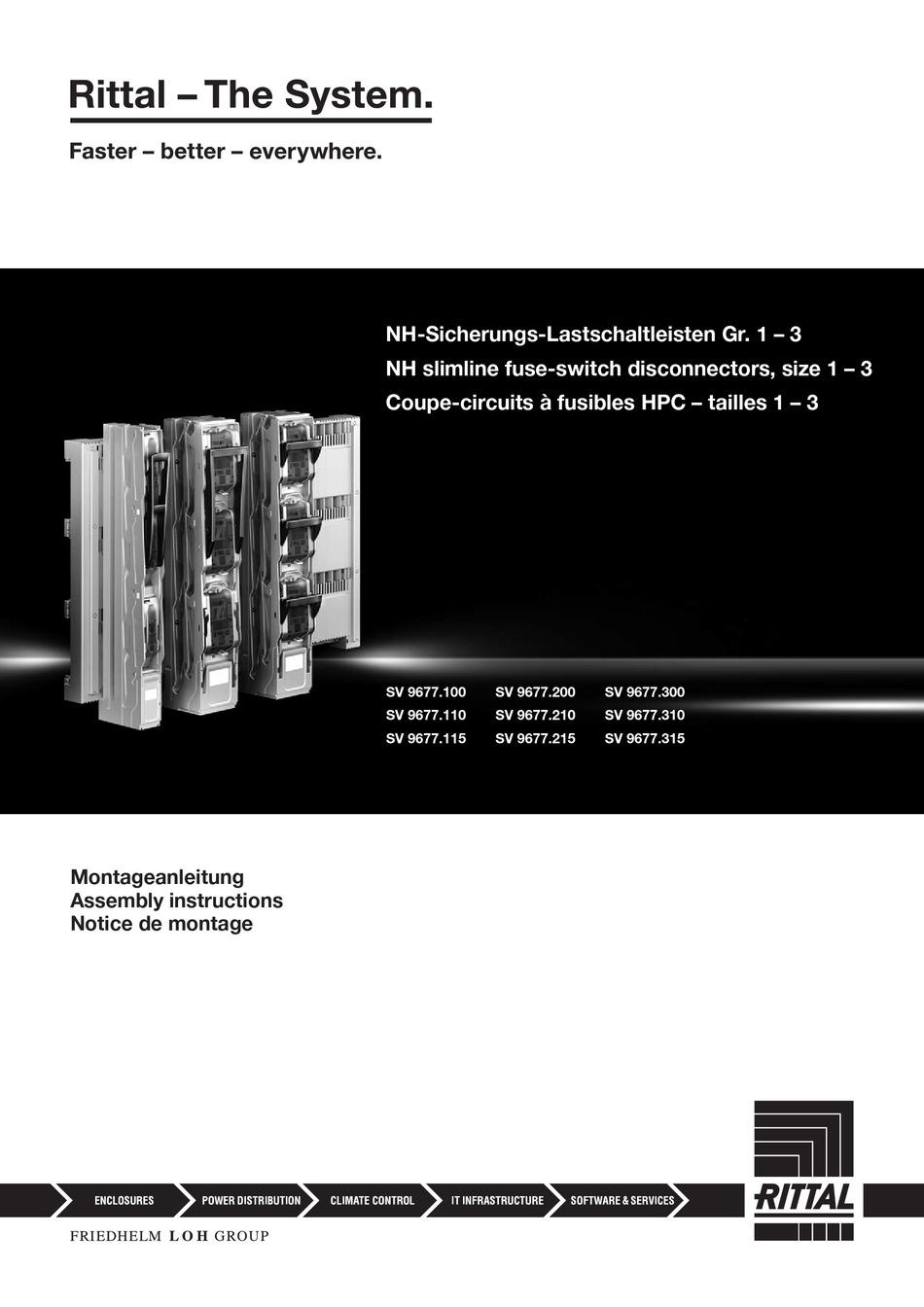 RITTAL SV 9677.100 ASSEMBLY INSTRUCTIONS MANUAL Pdf Download | ManualsLib