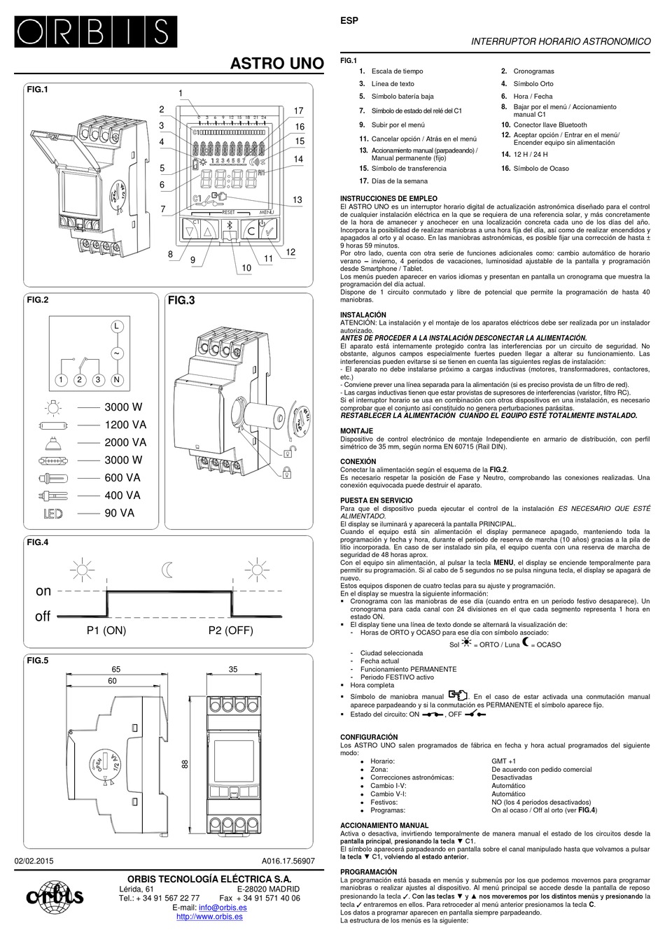 ORBIS ASTRO UNO INSTRUCTIONS FOR USE MANUAL Pdf Download ManualsLib