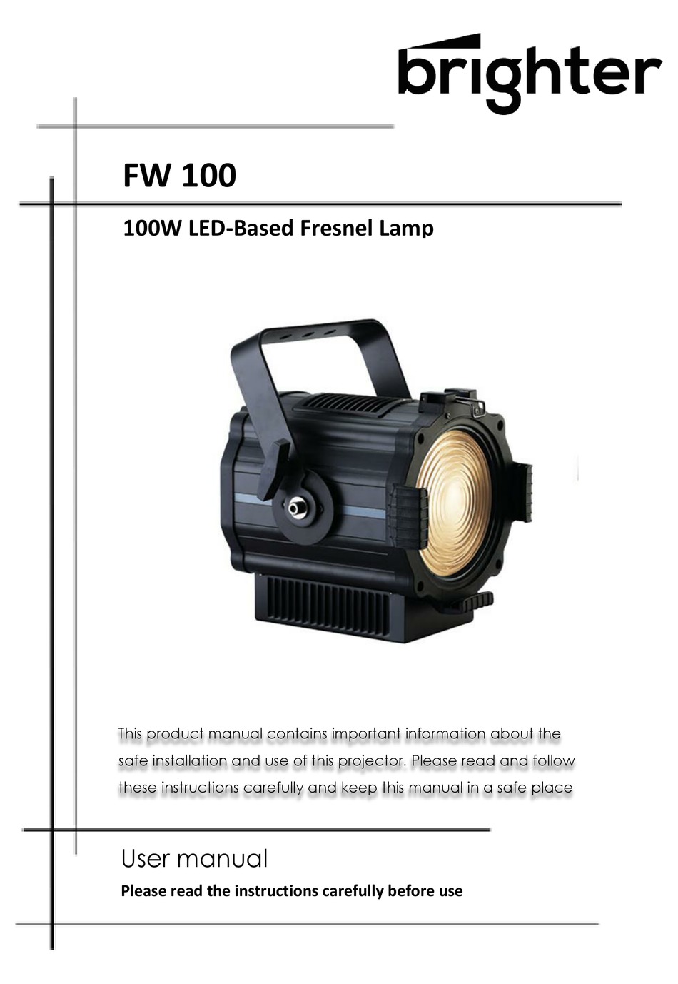 BRIGHTER FW 100 USER MANUAL Pdf Download ManualsLib