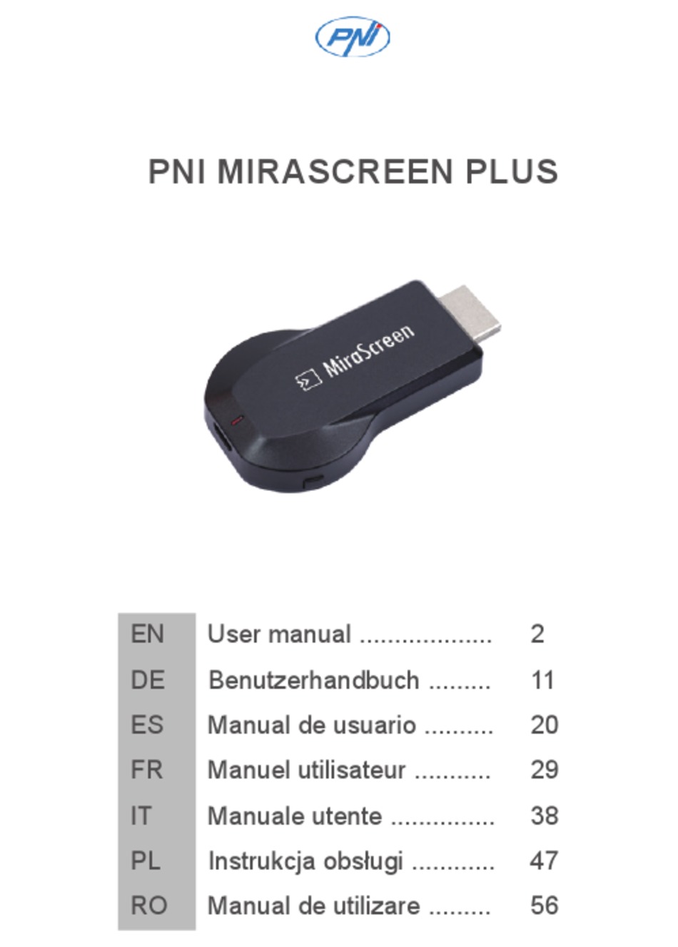 PNI MIRASCREEN PLUS USER MANUAL Pdf Download ManualsLib