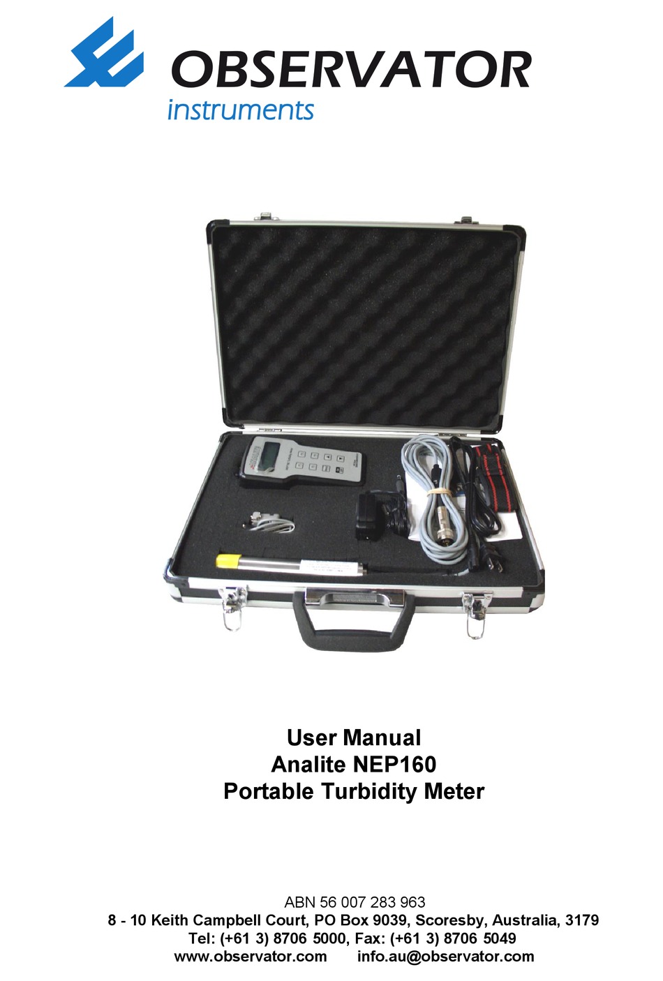OBSERVATOR INSTRUMENTS ANALITE NEP160 USER MANUAL Pdf Download ManualsLib