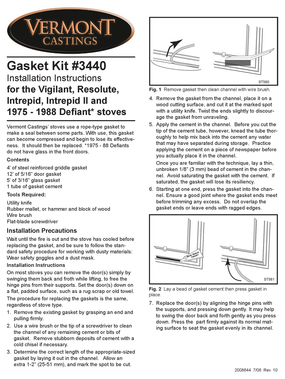 VERMONT CASTINGS 3440 INSTALLATION INSTRUCTIONS Pdf Download | ManualsLib