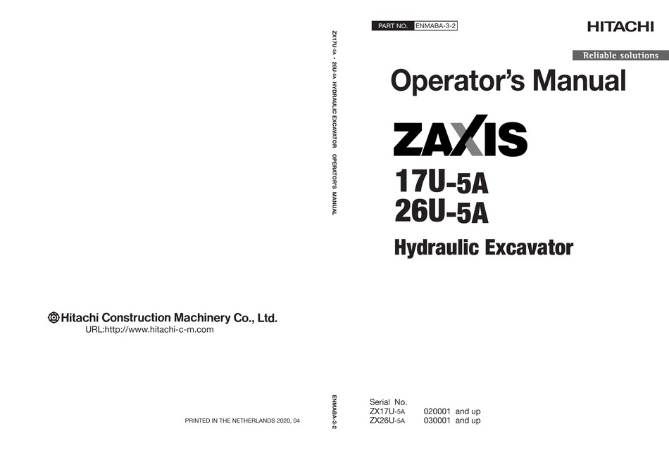 Hitachi Parts/Operators Manuals 