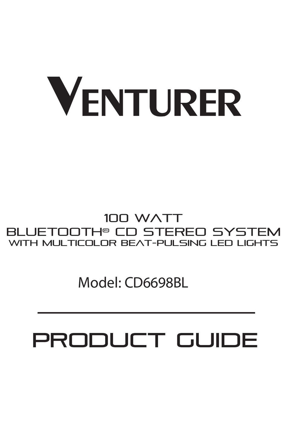 VENTURER CD6698BL PRODUCT MANUAL Pdf Download ManualsLib
