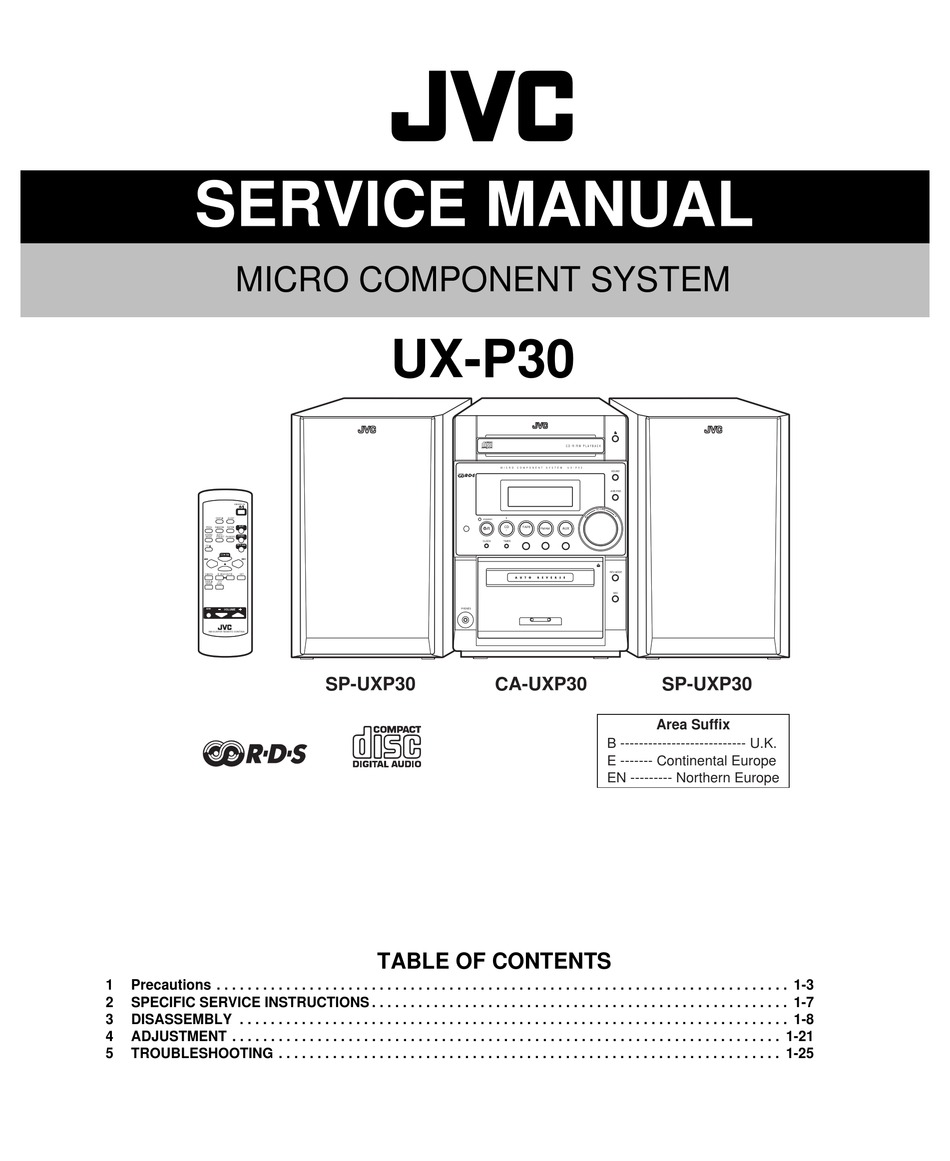 JVC UXP30 SERIES SERVICE MANUAL Pdf Download ManualsLib