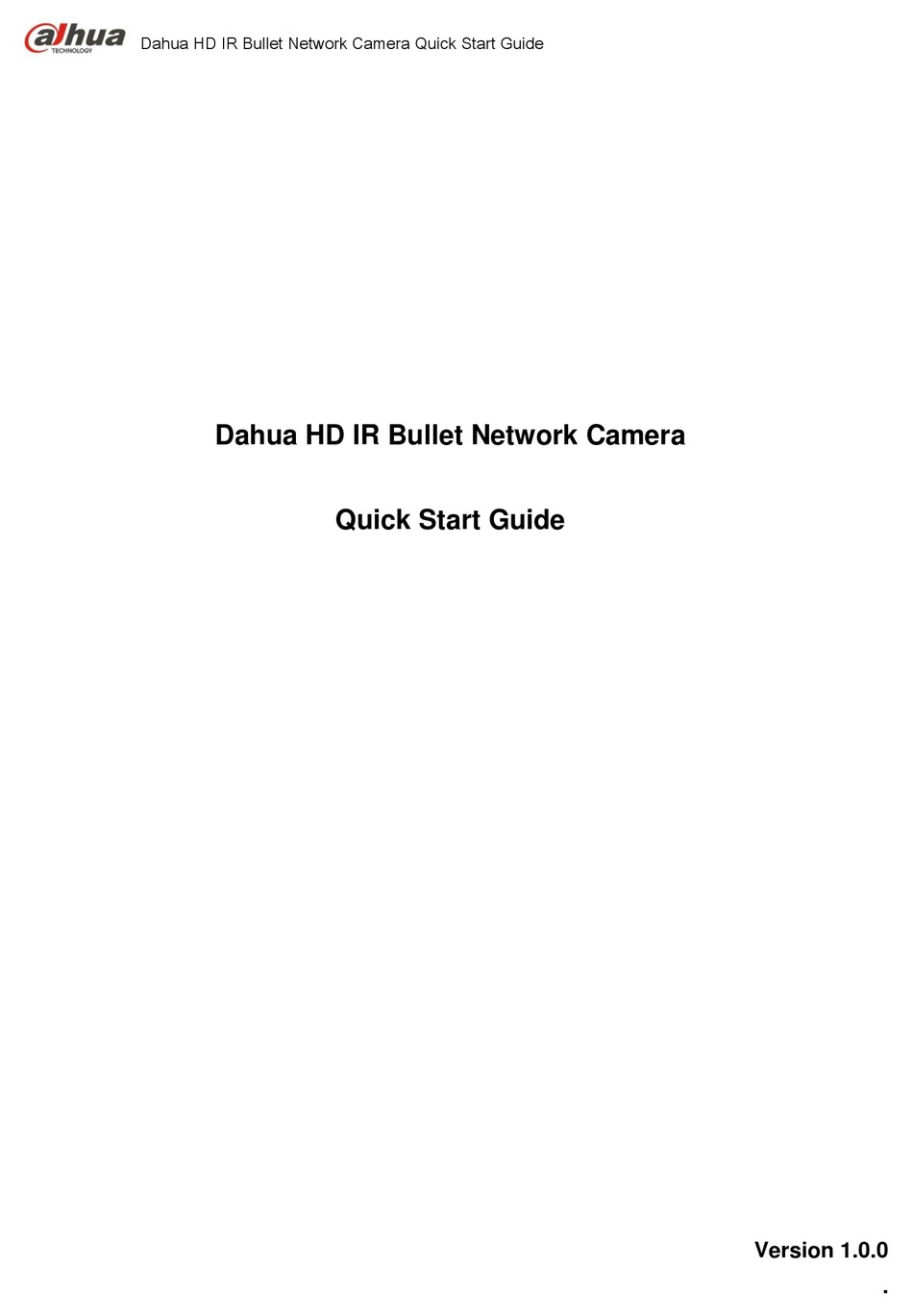 DAHUA F SERIES QUICK START MANUAL Pdf Download | ManualsLib