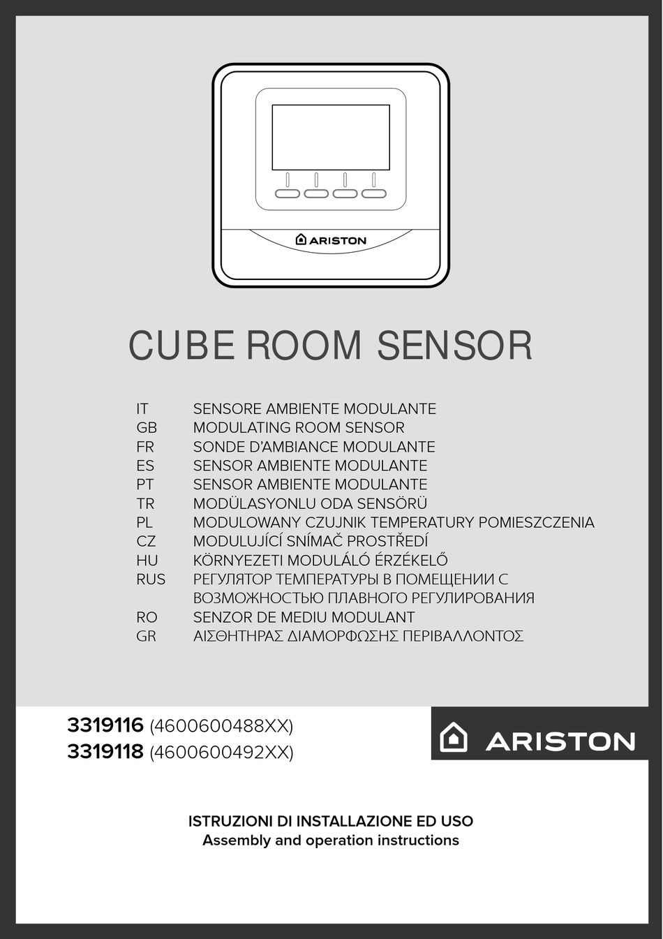 ARISTON 3319116 ASSEMBLY AND OPERATION INSTRUCTIONS MANUAL Pdf Download ...