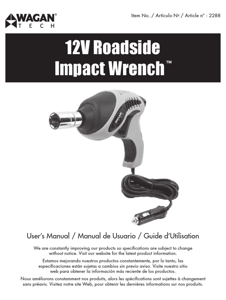 WAGAN 12V ROADSIDE IMPACT WRENCH USER MANUAL Pdf Download ManualsLib
