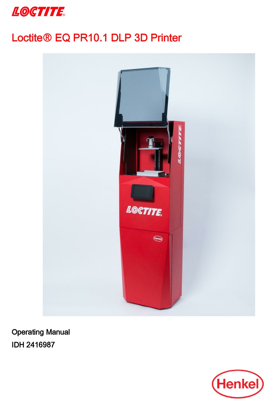 HENKEL LOCTITE EQ PR10.1 DLP OPERATING MANUAL Pdf Download ManualsLib