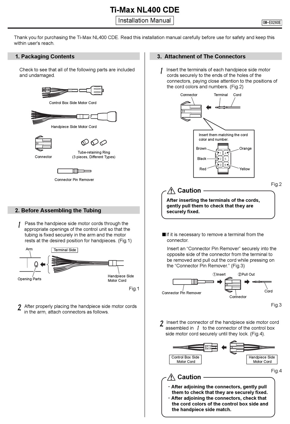 NSK TI-MAX NL400 CDE INSTALLATION MANUAL Pdf Download | ManualsLib