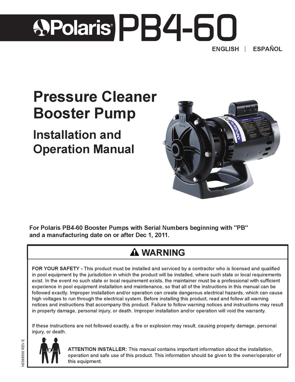 POLARIS PB460 INSTALLATION AND OPERATION MANUAL Pdf Download ManualsLib