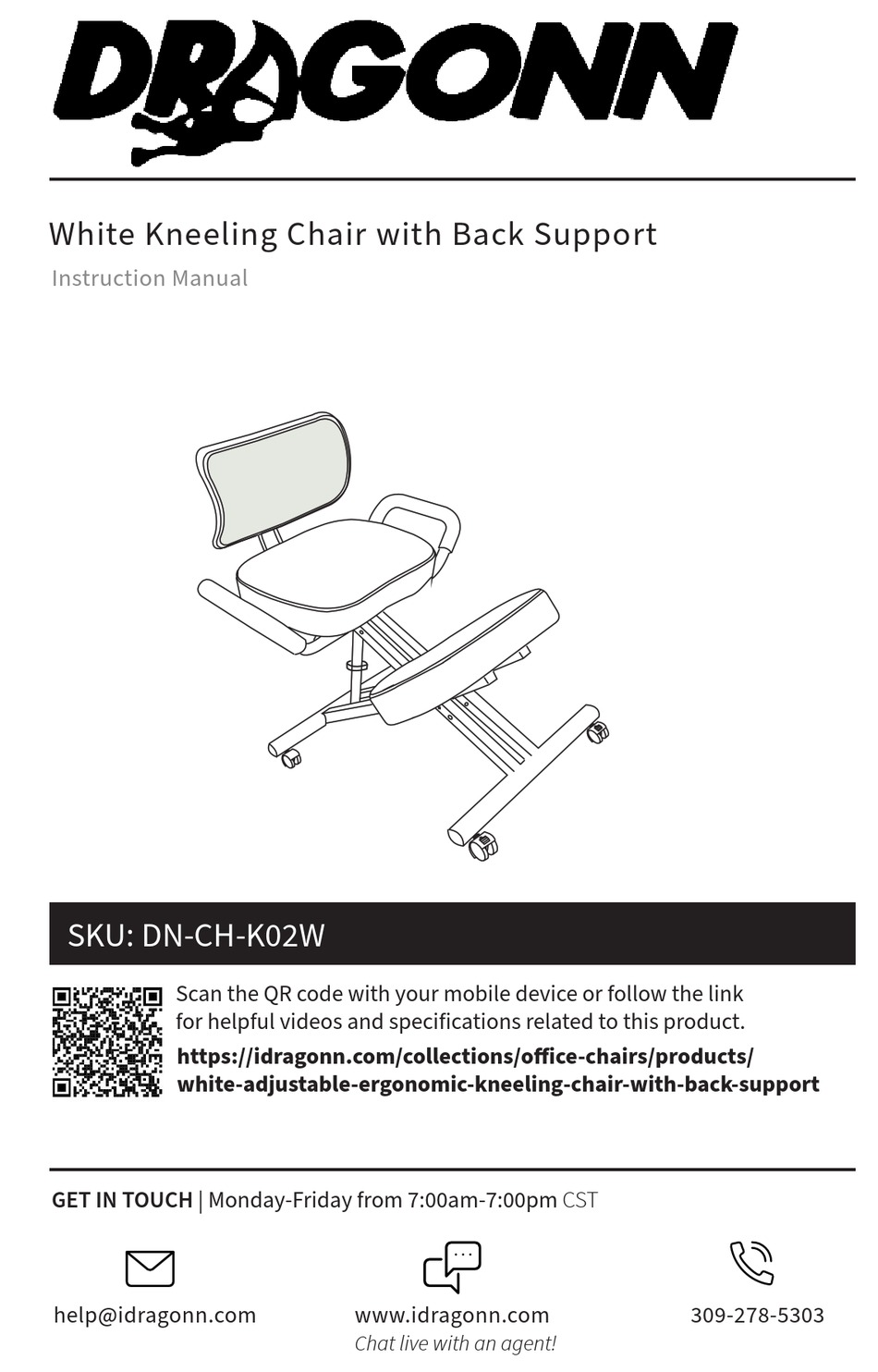 Dragonn kneeling 2024 chair assembly instructions