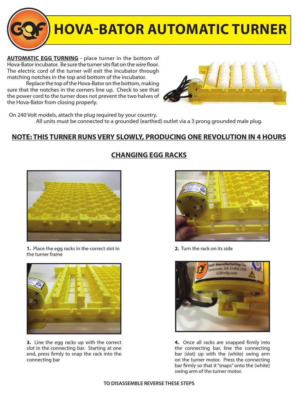 G.Q.F. HOVABATOR QUICK START MANUAL Pdf Download ManualsLib