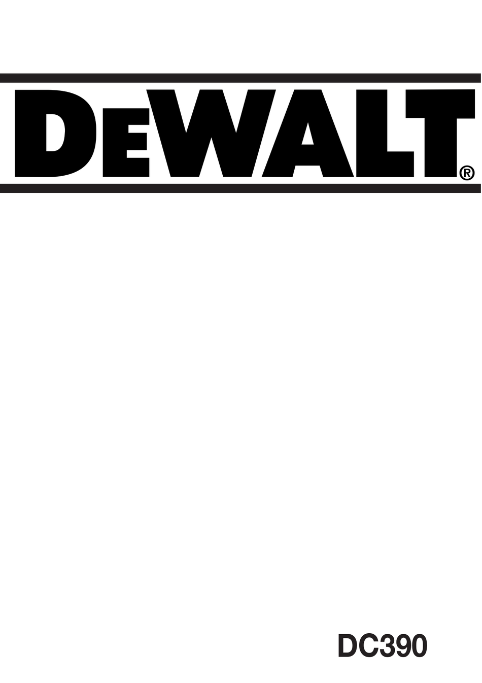 DEWALT DC390 MANUAL Pdf Download | ManualsLib