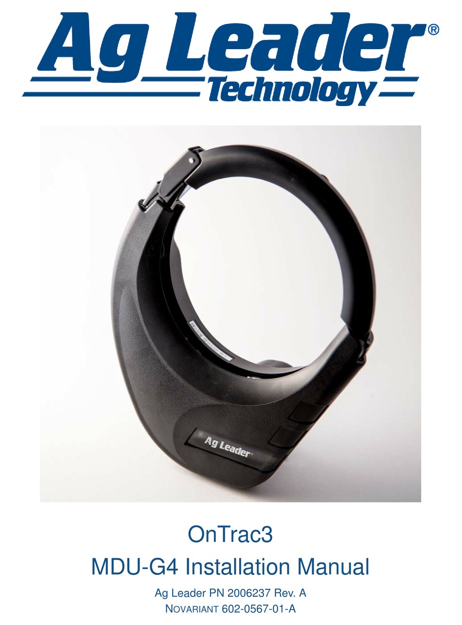 AG LEADER ONTRAC3 MDUG4 INSTALLATION MANUAL Pdf Download ManualsLib