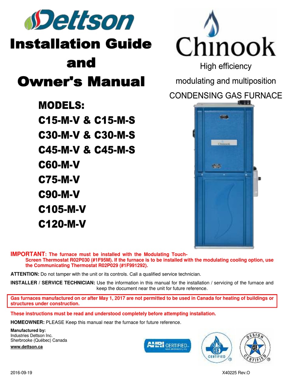 Dettson Chinook C15 M V Installation Manual And Owner S Manual Pdf Download Manualslib