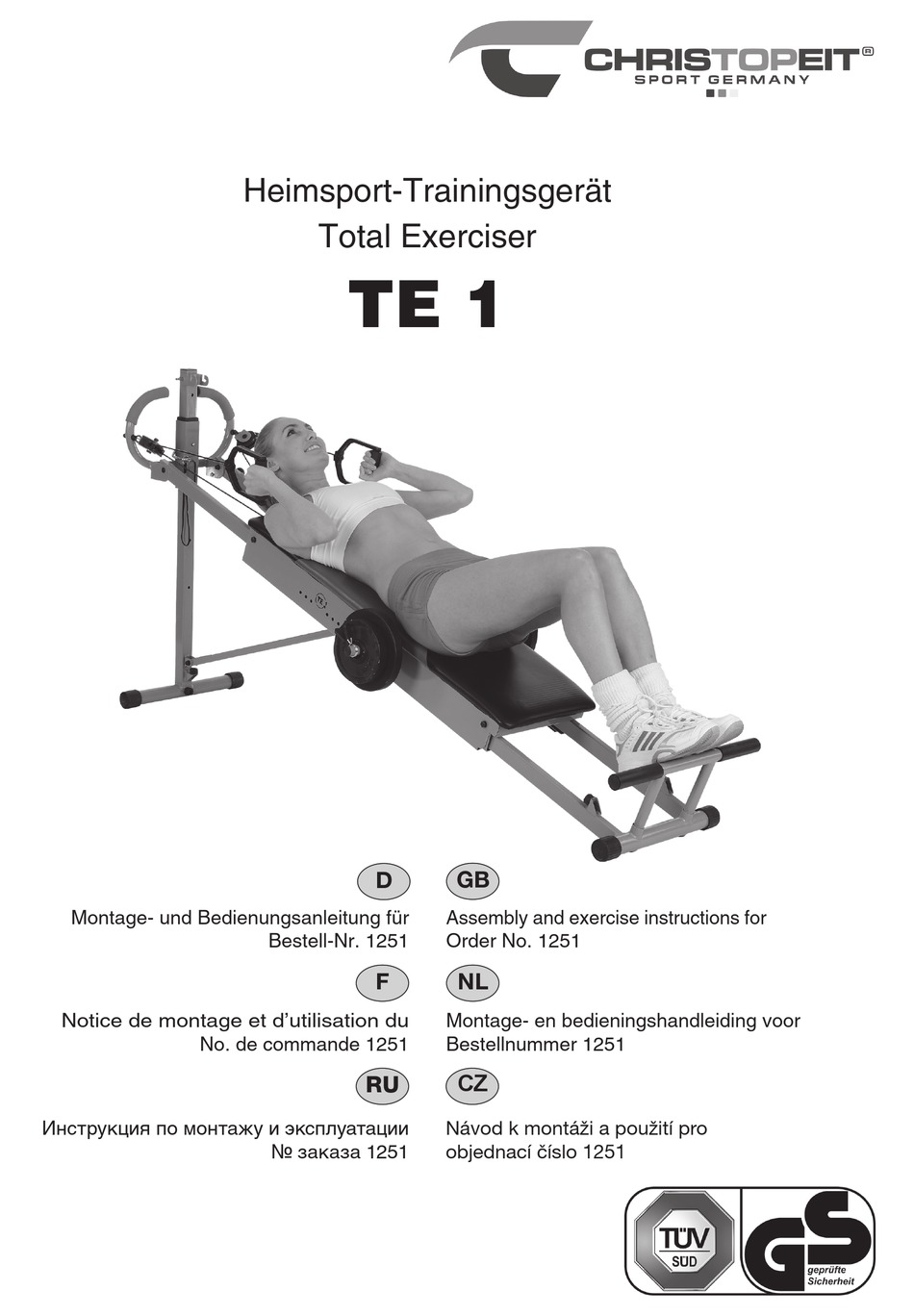 meel Uitgaven ik ontbijt CHRISTOPEIT SPORT TE 1 ASSEMBLY AND EXERCISE INSTRUCTIONS Pdf Download |  ManualsLib