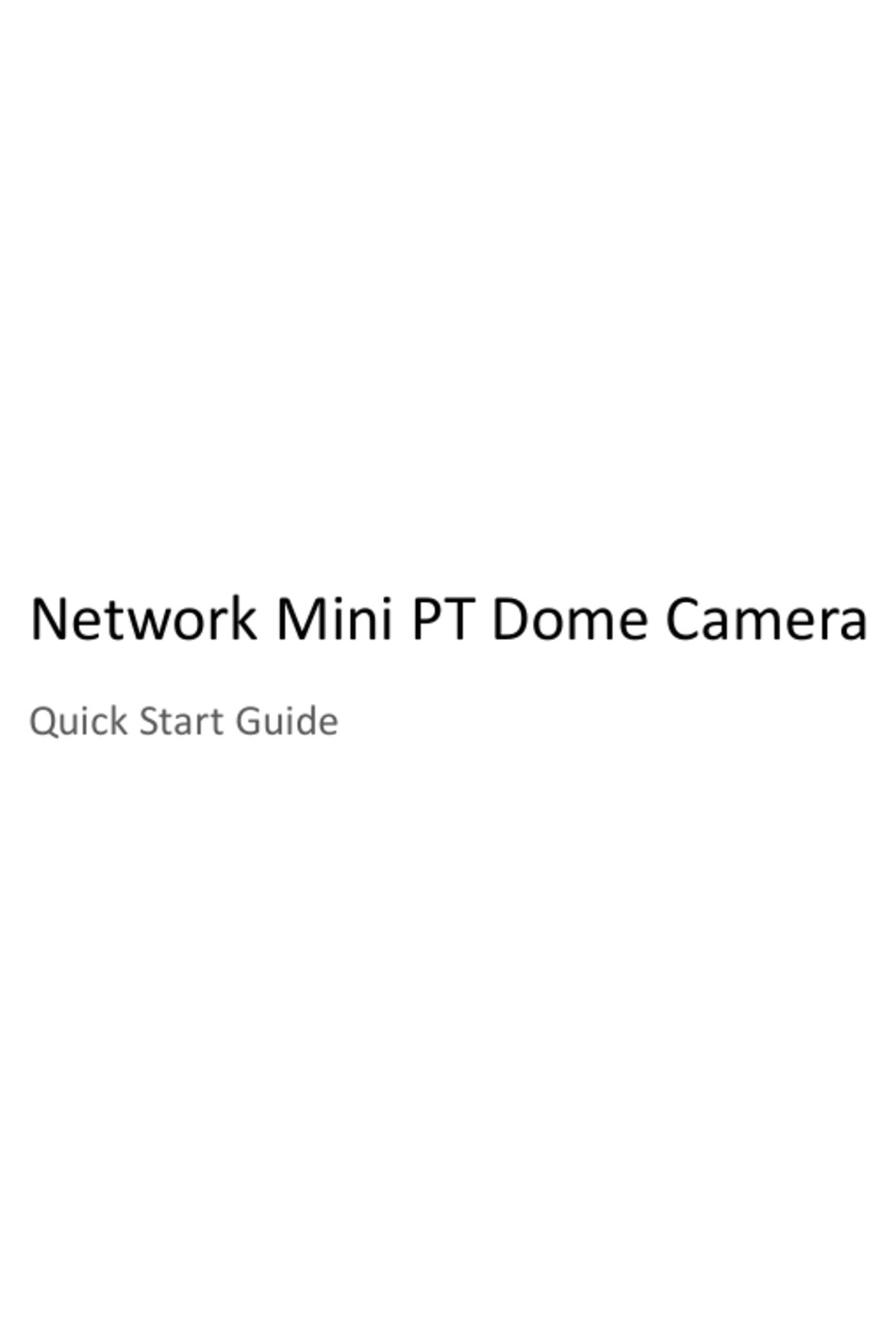ANNKE NETWORK MINI PT QUICK START MANUAL Pdf Download ManualsLib