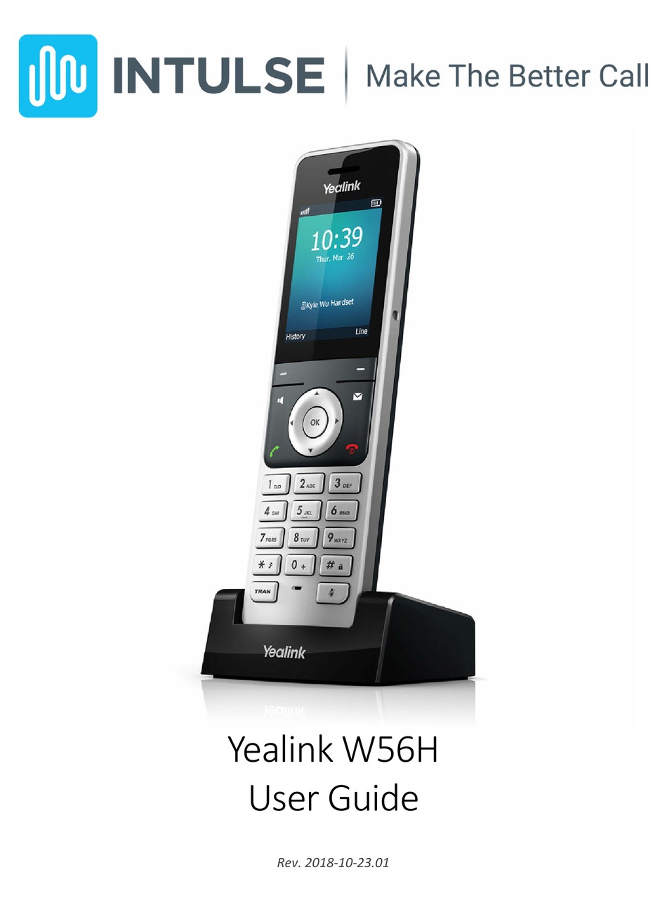YEALINK W56H USER MANUAL Pdf Download | ManualsLib