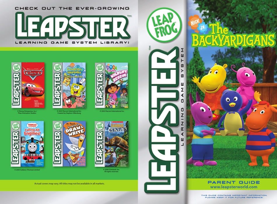 Leapfrog Leapster Learning Game Nick Jr The Backyardigans Sexiz Pix