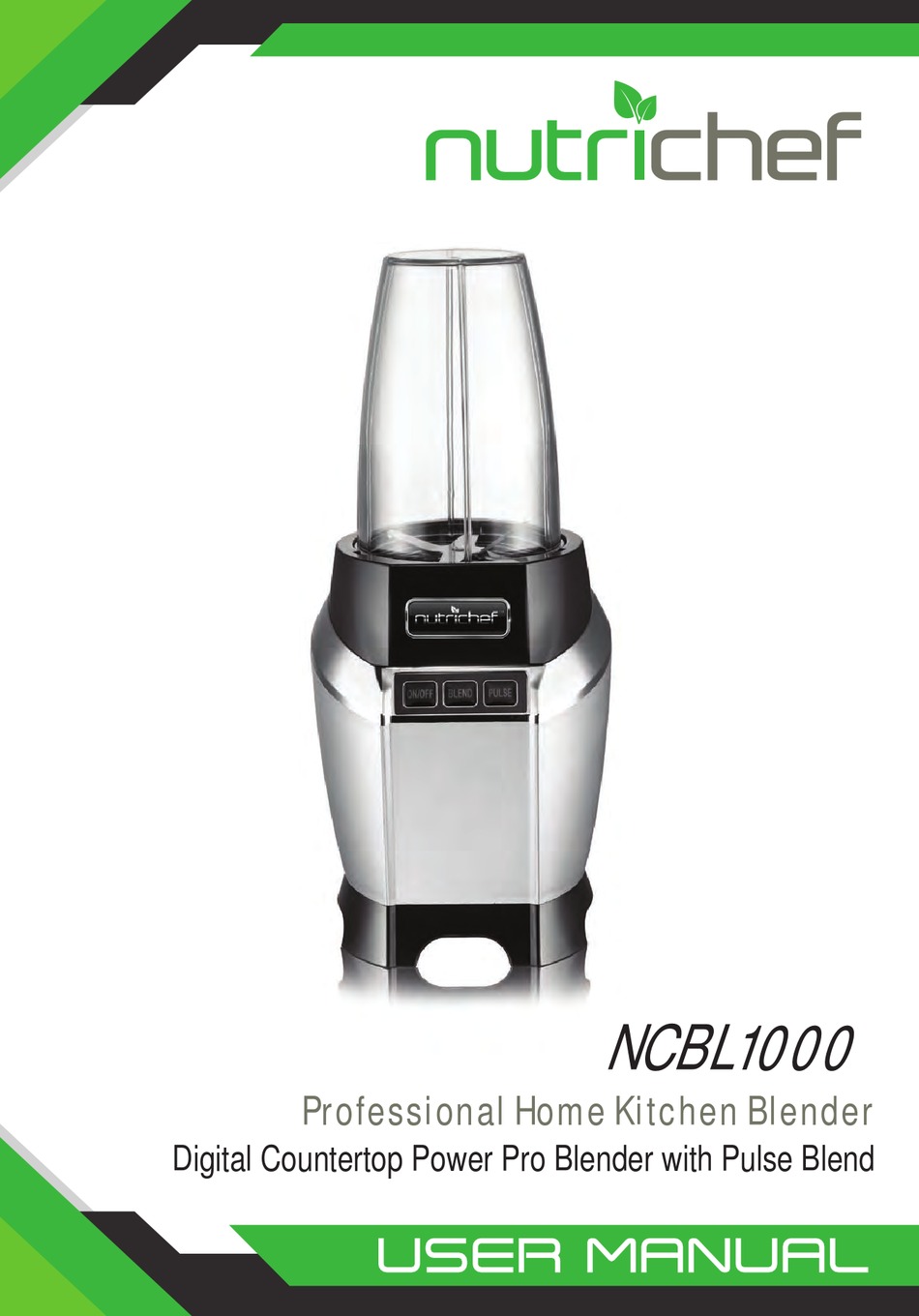 Nutrichef Professional Digital Countertop Blender