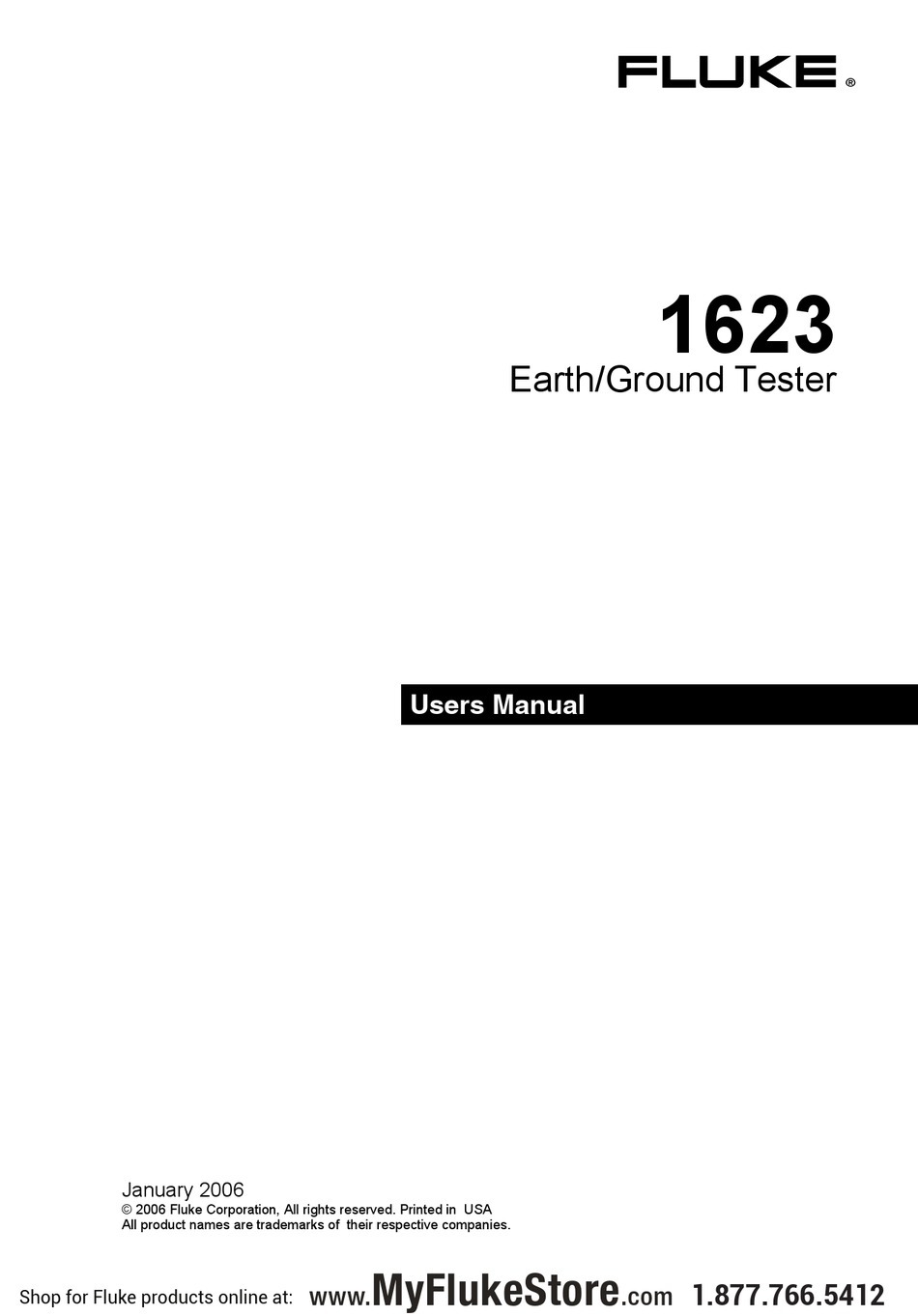 FLUKE 1623 USER MANUAL Pdf Download ManualsLib