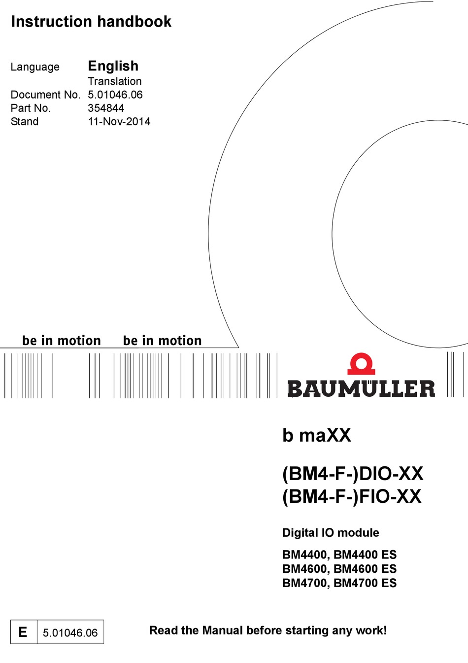 BAUMULLER B MAXX 4000 SERIES INSTRUCTION HANDBOOK MANUAL Pdf Download ...