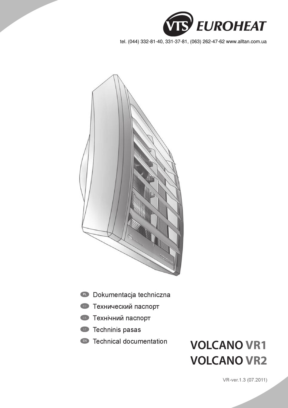 VTS EUROHEAT VOLCANO SERIES TECHNICAL DOCUMENTATION MANUAL Pdf Download ...