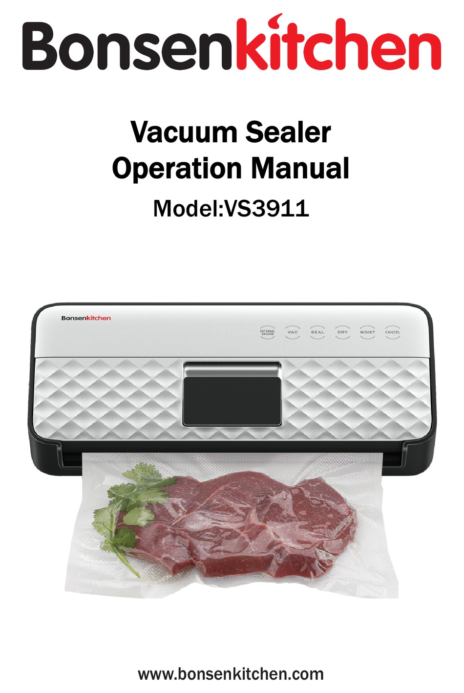 BONSENKITCHEN VS3911 OPERATION MANUAL Pdf Download ManualsLib