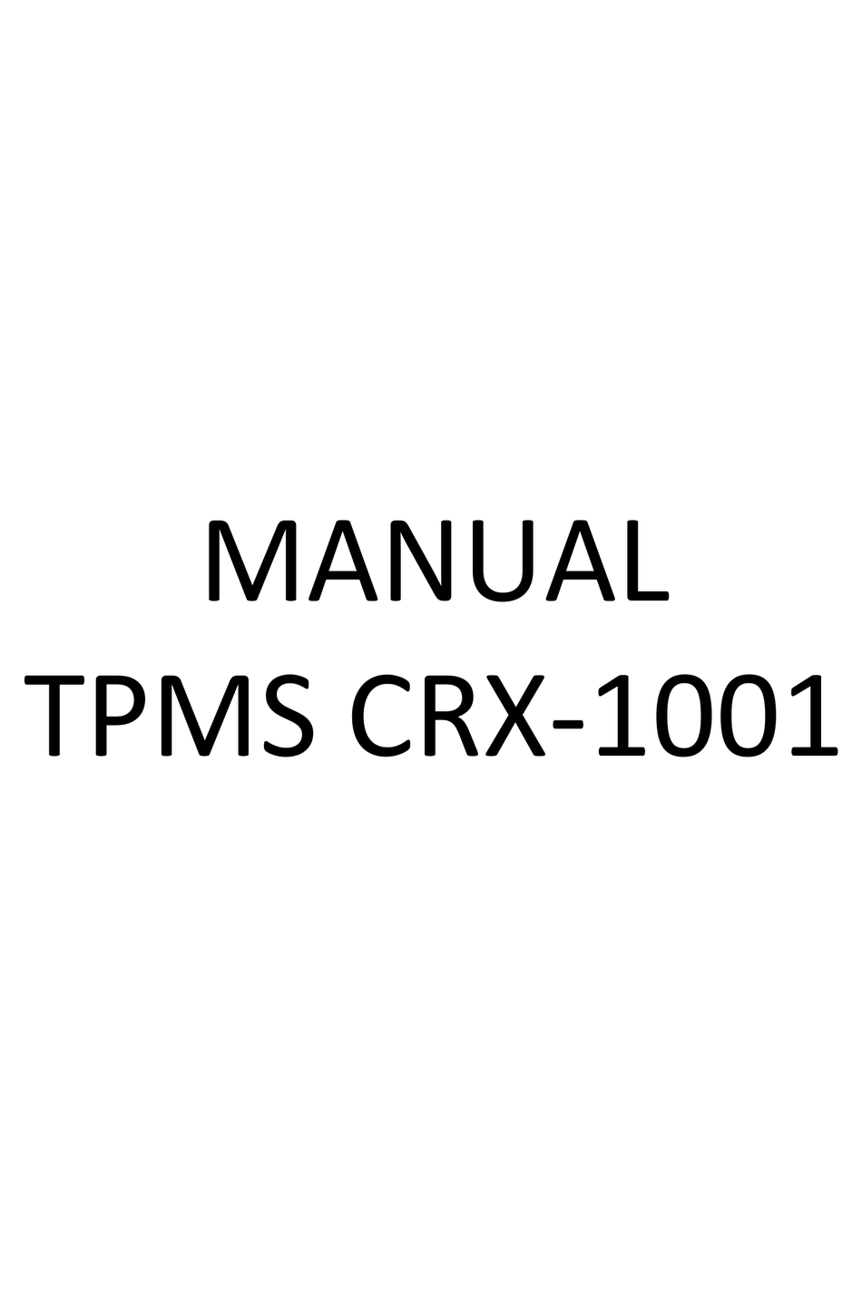 CARAX TPMS CRX1001 MANUAL Pdf Download ManualsLib