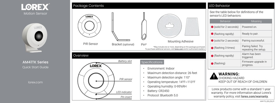 LOREX AM41TK SERIES QUICK START MANUAL Pdf Download | ManualsLib