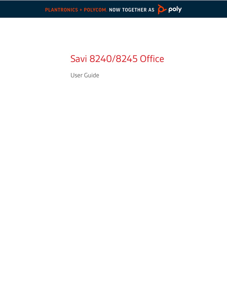 POLY SAVI 8240 OFFICE USER MANUAL Pdf Download | ManualsLib