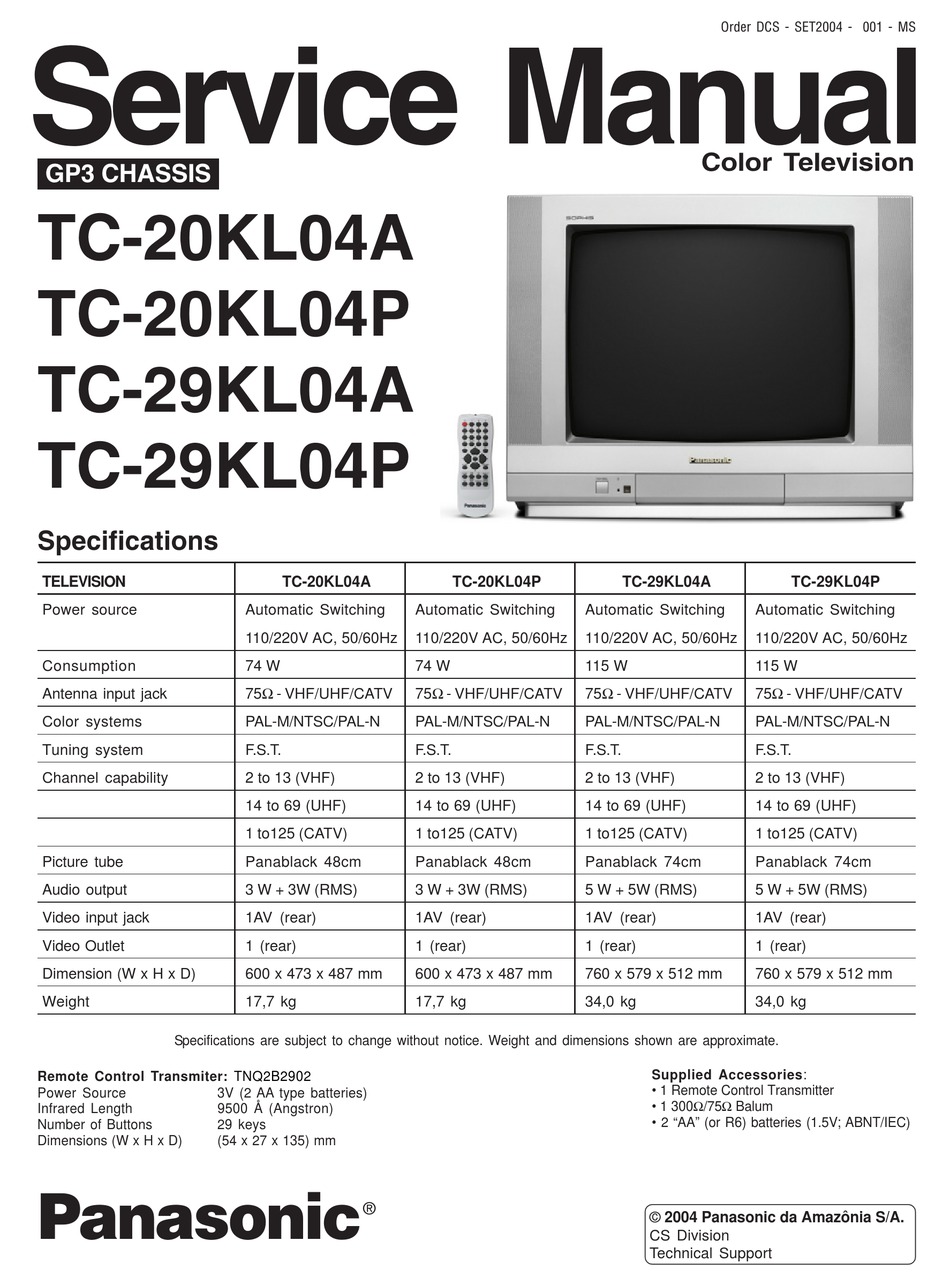 Schematic Diagram Tv Panasonic