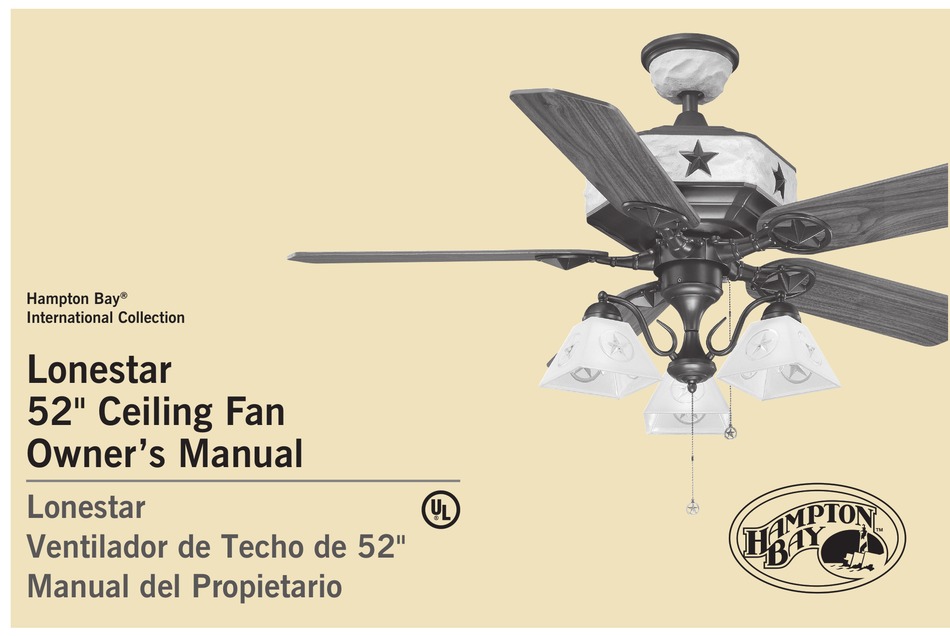 Hampton Bay Lonestar 52 Owner S Manual Pdf Manualslib Hampton Bay Lonestar 52 Owner S Manual, Lone Star Ceiling Fan