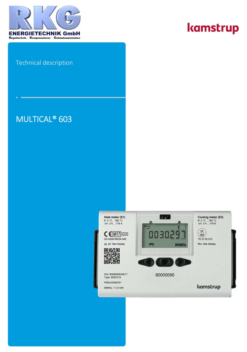 KAMSTRUP MULTICAL 603 TECHNICAL DESCRIPTION Pdf Download ManualsLib