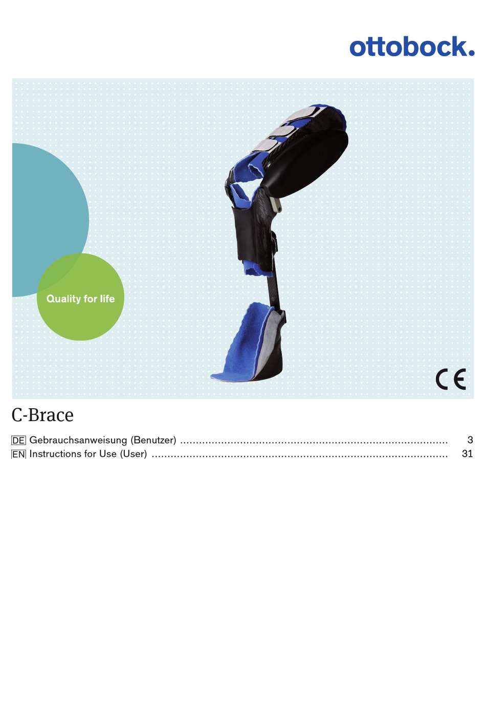 OTTO BOCK C-BRACE INSTRUCTIONS FOR USE MANUAL Pdf Download | ManualsLib